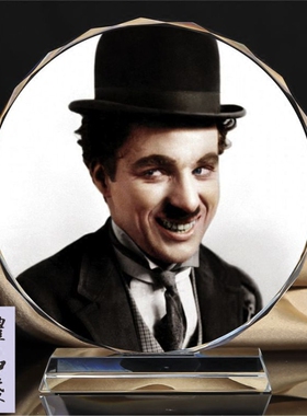 励志人物世界演员画像水晶摆件