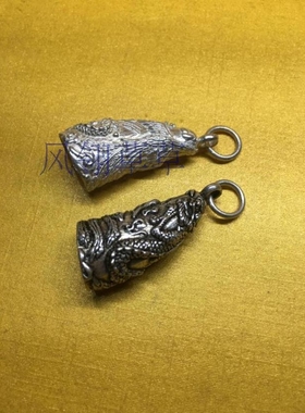 龙凤镶嵌生日礼物情侣挂坠包银