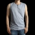 Kích thước lớn không tay áo thun nam giản dị mồ hôi vest nam vest nam mùa hè cotton lỏng thể thao vest rộng vai - Áo vest cotton Áo vest cotton