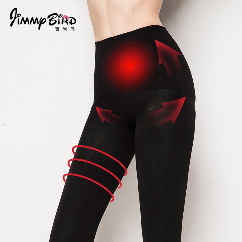 200d秋冬款美腿塑形中厚黑色瘦腿袜 吉米鸟短袜/打底袜/丝袜/美腿袜