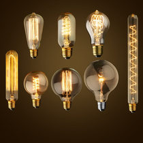 Edison Bulb Personality Retro Screw Mouth e27 Tungsten Filament Lamp Incandescent Light Incandescent Light Source Light Source