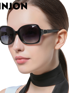 新款潮开车时尚金属镶嵌圆脸墨镜