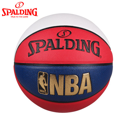 SPALDING斯伯丁藍球NBA比賽用球花球室外籃球耐磨水泥地PU74-655Y