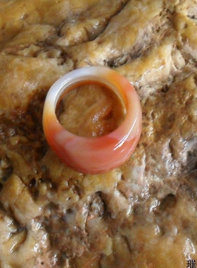 天然巴西红玛瑙复古饰品戒指