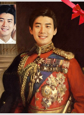 创作手工绘画肖像油画定制金婚