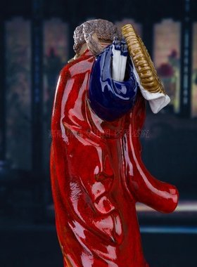 美吔陶瓷中式风达摩祖师东渡雕塑