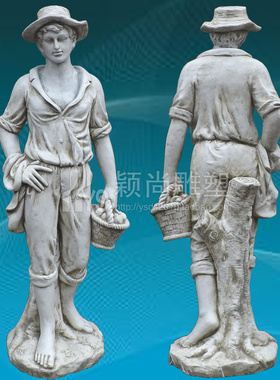 室内欧式风落地摆件酒吧人物雕塑