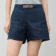 Quần short cotton và vải lanh nữ mùa hè 2019 mới cao cạp cao rộng là quần lửng vải lanh hoang dã giản dị - Quần short