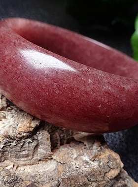 天河石玉髓小圈口草莓晶手镯