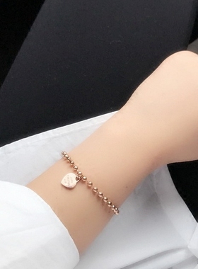 钛钢四叶草弹簧经典款手链包邮