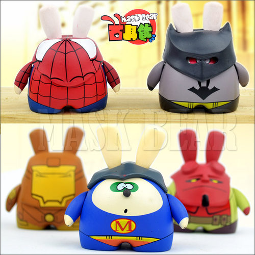 家居装饰摆件创意礼物面具熊玩具公仔卡通汽车中台摆件漫画英雄系 - 图1