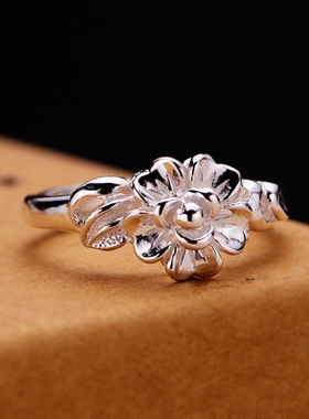 玫瑰花朵小清新风简约s990足银