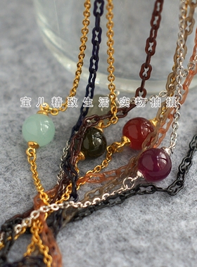 韩国饰品圆球毛衣链