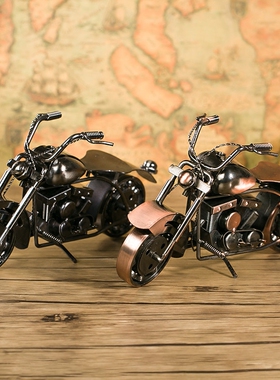 大号摩托车家里屋内创意房间摆件