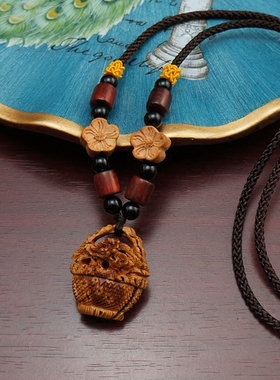 民族风个性百搭桃核桃蓝毛衣链