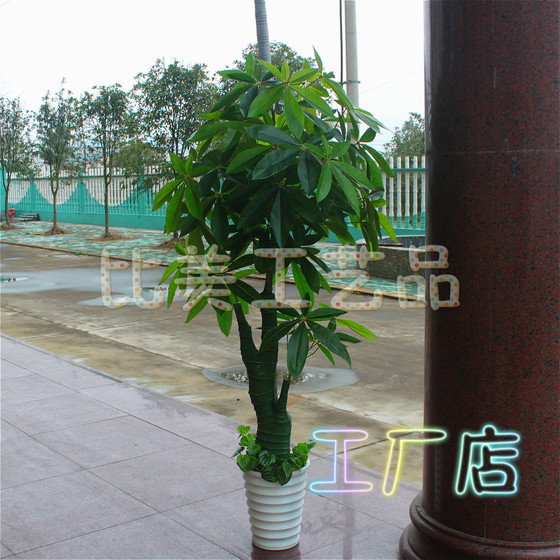High-end money tree living room floor-standing bonsai plastic flower