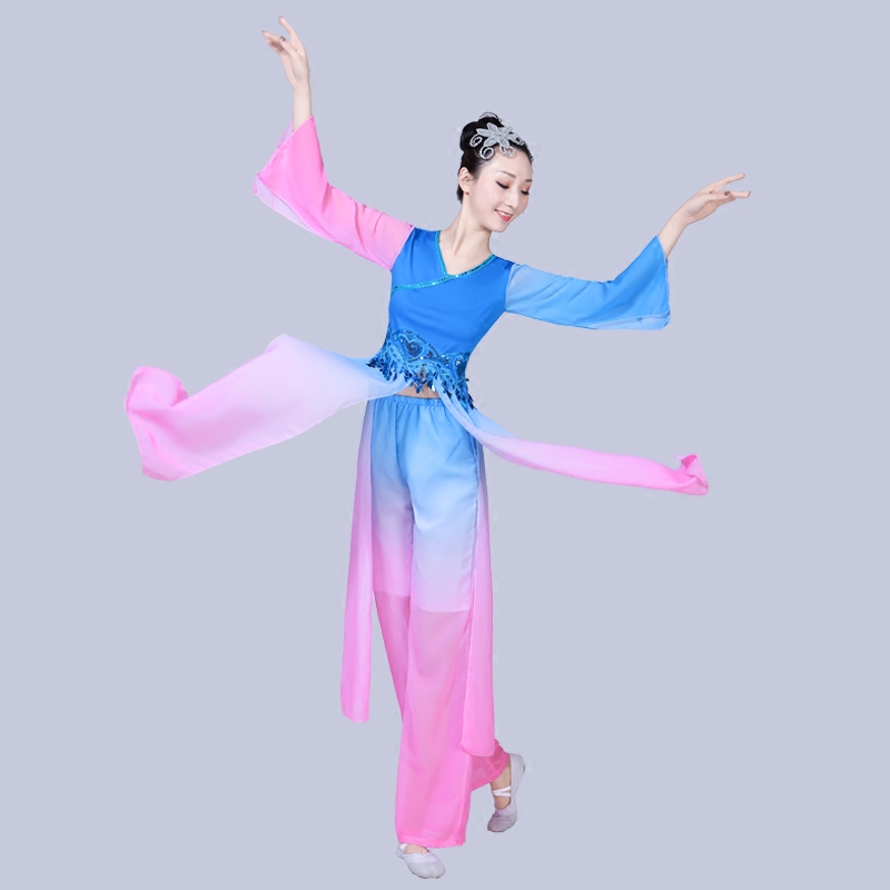 水袖古典舞女成人飘逸新款舞蹈服 卡妆妮民族服装/舞台装