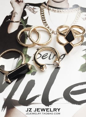 jzring欧美简约强潮关节指环