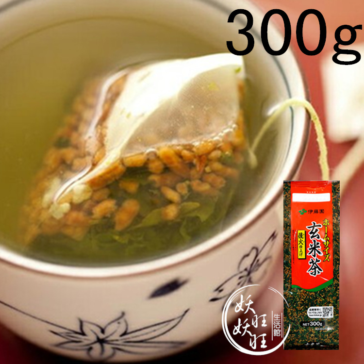 店主推荐 日本原装进口伊藤园后火玄米茶绿茶无添加300g 包装袋装