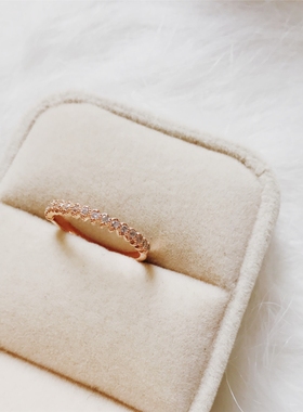 直送微镶工艺锆石款密钻闪亮戒指