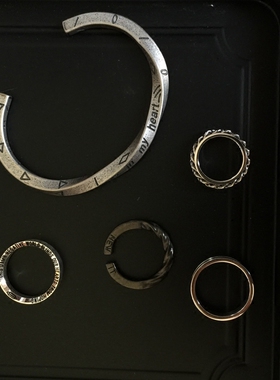 维京欧美风粗细款钛钢轮回手镯