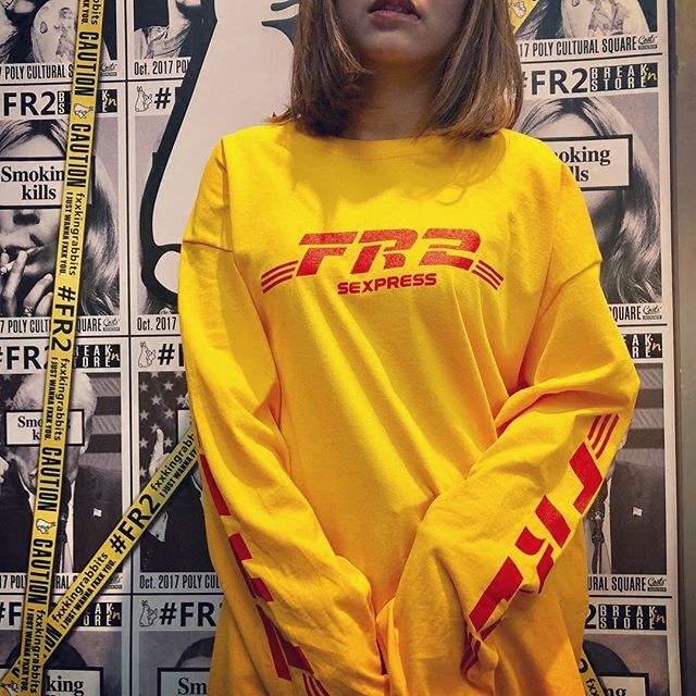 【特价】FR2 SEXPRESS LS DHL TEE 兔子 性感快递 薄款长袖T恤 - 图0