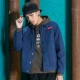 FNNKA Nhật Bản giặt cổ điển Old Slim Jacket Huy hiệu nam dụng cụ nhiều túi áo khoác Tide thương hiệu hàng đầu - Cao bồi