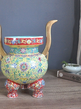 手绘寺庙瓷器景德镇佛瓷器中式