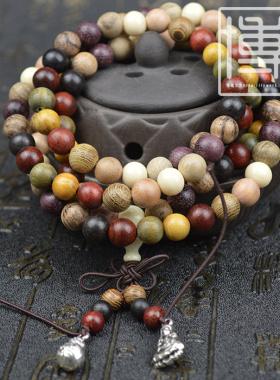 多宝串沉香木佛珠手链包邮