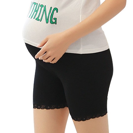 Pantalones de seguridad embarazadas Anti-exposición de verano Soporte del vientre Mujeres embarazadas Leggings Boxer Shorts delgados Pantalones de seguridad de la base del verano