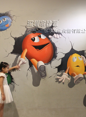 手绘深圳壁画比雅艺术立体画手绘