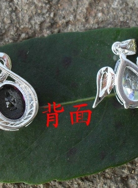 925银水晶天使简单百搭款吊坠