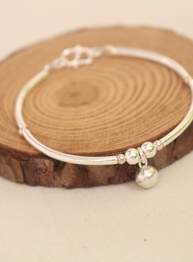 定制包邮925纯银莲蓬手镯手链