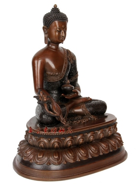 纯铜摆件尼泊尔密宗三宝佛