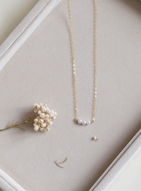 14K包金迷你小珍珠项链