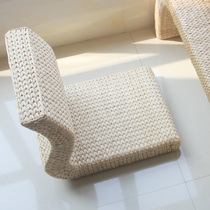 Modern straw rattan chiddy sloth chair tatami chair no legs chair and room terrace balcony floating window leaning back chair