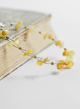 质数堂轻藏品隐逸的日常琥珀手链