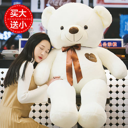 可爱抱抱熊公仔玩偶大号女孩泰迪熊布娃娃送女友生日礼物毛绒玩具 - 图1