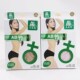 Ab thin ຕົວອັກສອນ antibacterial embellished y206 ສັ້ນສາມຫຼ່ຽມ