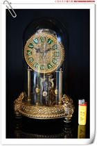 Classic German 400 days Clock antique bell Coen bronze machinery bell royal court gold plated face seat clock (cover)