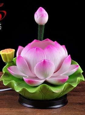 莲花灯佛前灯德化陶瓷佛堂长明灯