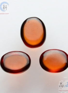 天然水晶 天然橙色石榴石戒指戒面 可乐橙裸石戒指中秋订制戒指