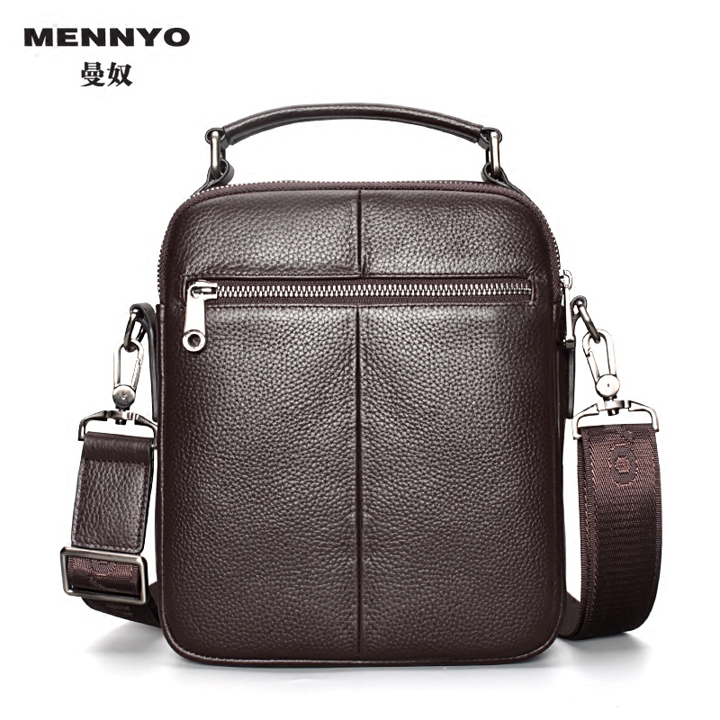 曼奴单肩男士包包真皮商务潮斜挎包 mennyo男士包袋