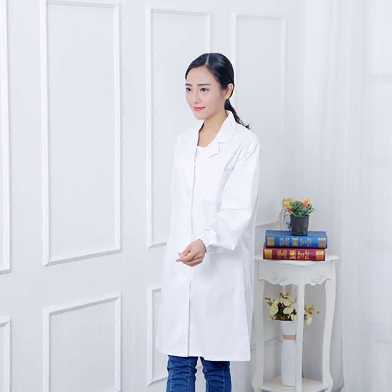 全棉长袖化学医师实习白大褂 建超服饰医护制服