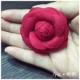 Nhỏ K Bubu tòa mới Camellia khí chất cao cấp handmade hoa lớn vải cưới handmade trâm cài - Trâm cài