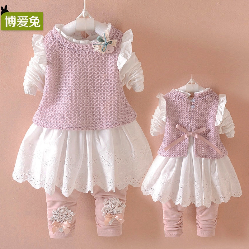 童裝新款嬰兒外出服0-1-2歲3秋季兒童衣服女寶寶韓版秋裝公主套裝