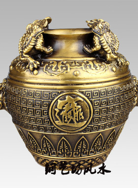 纯铜大象摆件一对客厅办公桌摆设