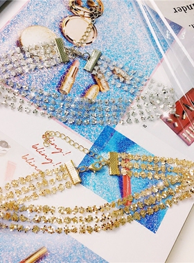 longbao欧美风choker网纱颈链