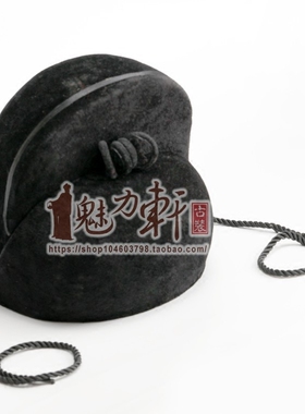 男士黑色丝绒影楼拍照男帽帽子