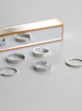 chiclifes925纯银女开口戒指